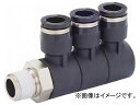 ピスコ チューブフィッティング トリプルユニバーサルエルボ PHT12-04(8095393) Tube fitting triple universal elbow 1