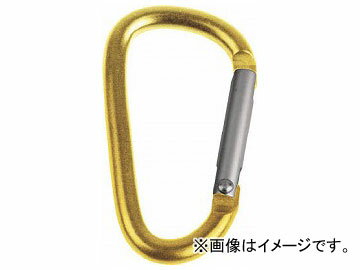 トラスコ中山 カラビナ 線径5mm×50mm D型 ゴールド TKN550GO(8195274) Carabiner wire diameter type gold