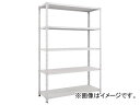 トラスコ中山 セミボルトレス軽量棚 W1200×D300×H1800 5段 W色 SBL-6435-W(7786654) Semi Boltless Lightweight Shelf stage Color