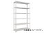 トラスコ中山 セミボルトレス軽量棚 W875×D600×H2100 6段 W色 SBL-7366-W(7786824) Semi Boltless Lightweight Shelf stage Color