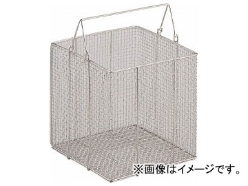 トラスコ中山 ステンレス洗浄カゴ 角型 有効内寸290×290×295 TSK-3030N(8230639) Stainless steel cleaning basket square type effective inner dimension