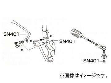 SUN/サン フロントサスペーションナット ミツビシ車用 SN401 入数：10個 Front suspension nut
