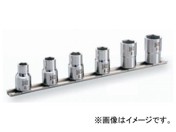 トネ/TONE 12.7mm（1/2”） SUSソケットセット（6角・ホルダー付） 6点 品番：SHS406