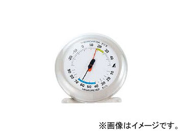 シンワ測定 温湿度計 丸型 Qー1 15cmライトグレー 70495 JAN：4960910704954 Temperature and humidity meter round type Light gray