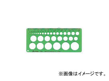 シンワ測定 テンプレート TA-4E 円定規エッジ付(小) 66003 JAN：4960910660038 Template Yen yen with regulated edge small