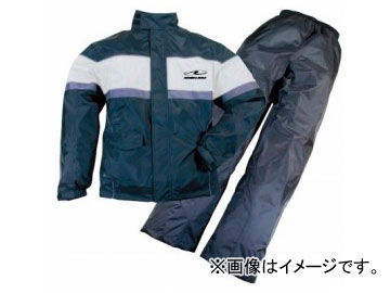 2輪 ラフ＆ロード グライドレインスーツ ブラック×プラチナシルバー RR5238 Glide Rain Suit