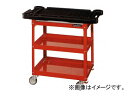 Seednew/シードニュー プロユースサービスカート 赤 A30201C 強度の高い樹脂を採用した天板付 Professional use service cart red