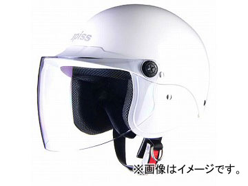 2輪 リード工業 apiss セミジェットヘルメット ホワイト フリーサイズ(57～60cm未満) AP-603 Semi jet helmet