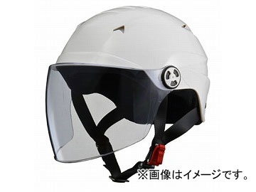 リード工業 SERIO ハーフヘルメット ホワイト フリーサイズ(57～60cm未満) 開閉シールド付き RE-40 2輪 Half helmet