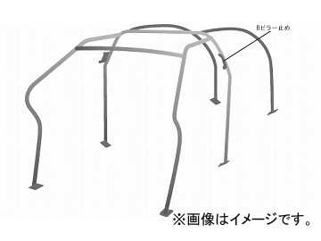 オクヤマ ロールバー 710 717 2 スチール(ジョイント) ダッシュボード逃げ 6P定員 No.6 BMW E36 サンルーフ車 M3を含む 2ドア Roll bar