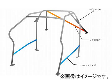 オクヤマ ロールバー 729 220 0 スチール ダッシュボード逃げ 9P No.12 2名 ホンダ フィット GD3 5ドア ノーマルルーフ Roll bar