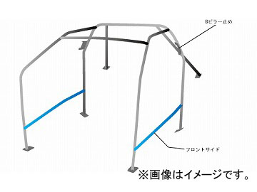 オクヤマ ロールバー 721 220 1 スチール ダッシュボード貫通 8P No.8 2名 ホンダ フィット GD3 5ドア ノーマルルーフ Roll bar