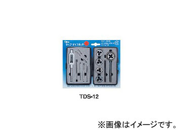 ライト精機 タップダイスセット TDS-12B メートルネジ(M) 中タップ 25径(割無し) JAN：4990052081026 Tap dice set