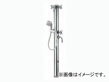 カクダイ ステンレス双口シャワー混合栓柱（ペット用） 品番：624-206 JAN：4972353007837 Stainless steel double mouth shower mixing plunge for pets