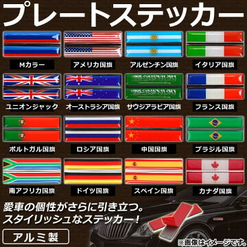 送料無料!APプレートステッカーアルミ製車のボディなどに!選べる5デザイン入数:1セット(2個)