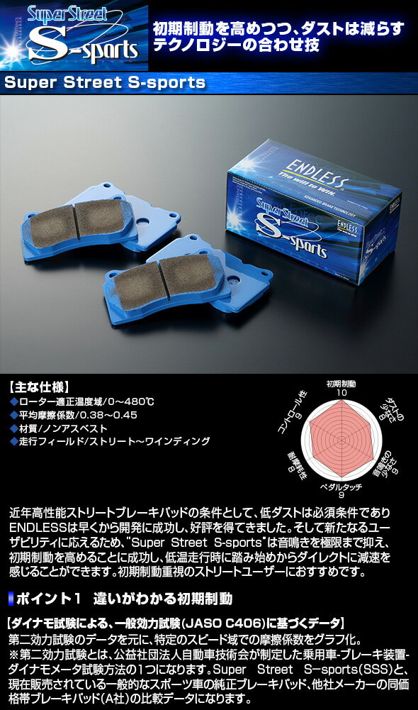 エンドレス ブレーキパッド SSS フロント トヨタ カローラ ルミオン Brake pad