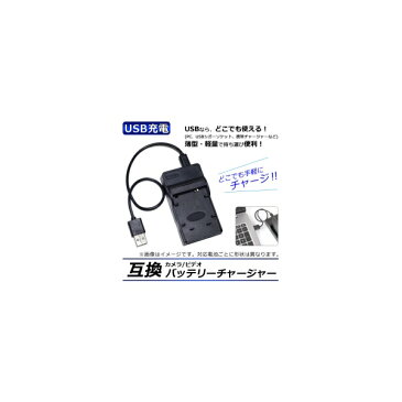 AP カメラ/ビデオ 互換 バッテリーチャージャー USB充電 カシオ NP-40 USBで手軽に充電！ AP-UJ0046-CS40-USB