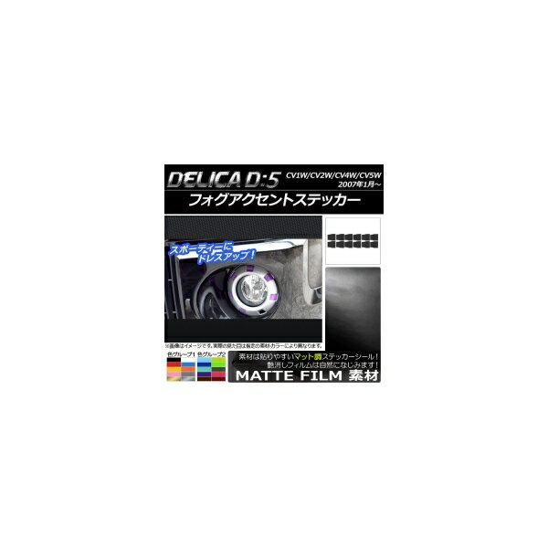 フォグアクセントステッカー マット調 ミツビシ デリカD：5 CV1W/CV2W/CV4W/CV5W 2007年1月～ 色グループ1 入数：1セット(12枚) AP-CFMT663