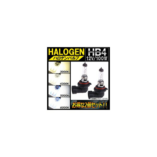 AP ハロゲンバルブ HB4 12V 100W 選べる4ケルビン AP-LL131-2 入数：2個 Halogen valve