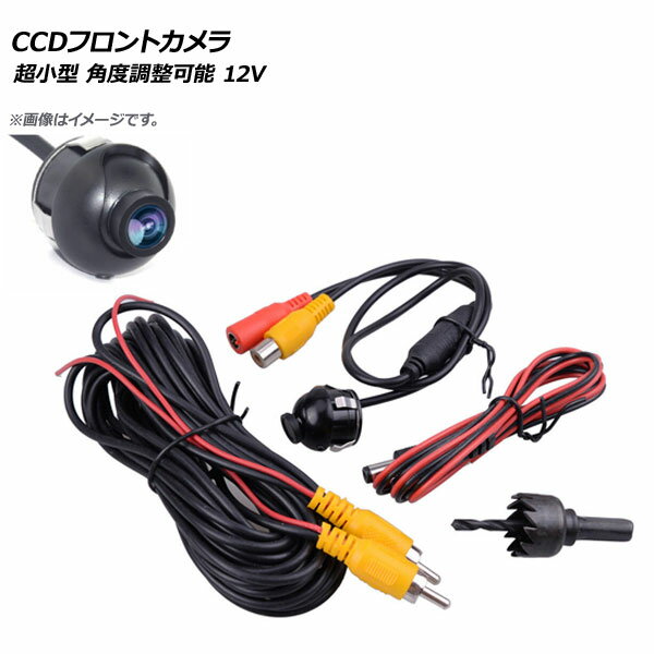 AP CCDフロントカメラ 超小型 角度調整可能 防水仕様 12V 汎用 AP-EC297 front camera