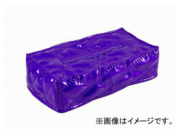 ジェットイノウエ モコモコティッシュケース カーボンパープル Wステッチ 角型 594987