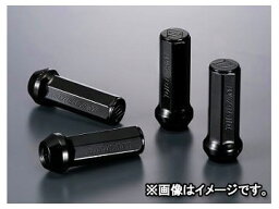 デジキャン クロモリレーシングナット ブラック 7角袋 P1.25 60mm 入数：1セット(4本入) ニッサン ウイングロード Y12/JY12/NY12 2005年11月～2012年06月 Chromoly racing nut