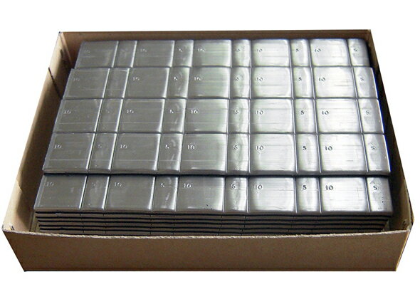 泉産業貿易 鉛製接着式バランスウェイト 板タイプ 5g＋10g 黒テープ ST NO.16/B 入数：6KG入(5個×80本)×4箱 Lead adhesive balance weight