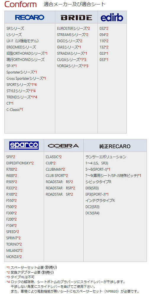 エヌスポーツ/N SPORT シートレール B1(底どめ1ポジション) 右座席用 DNN1060B01R ニッサン NV200バネット M20 VM20 M20(乗用車) VM20(バン) Seat rail 3