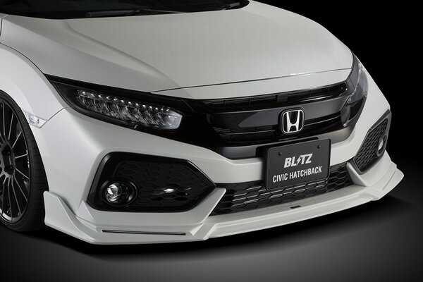 ブリッツ/BLITZ エアロスピードRコンセプト フロントリップスポイラー 未塗装 ラインLED付属 ホンダ シビックハッチバック Front lip spoiler