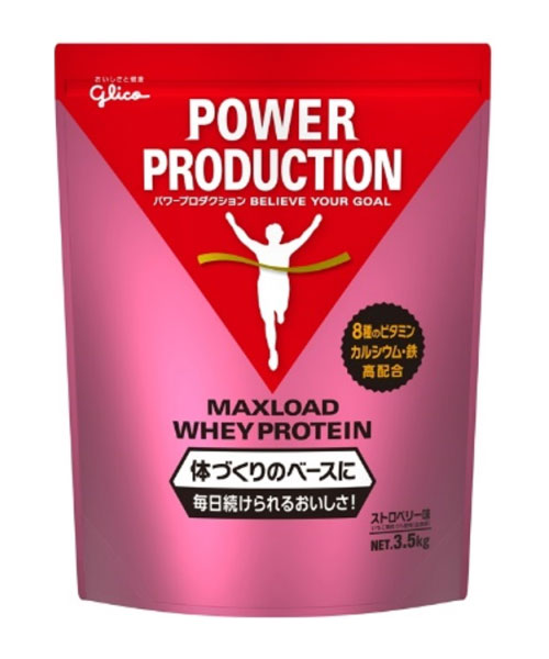 グリコ パワープロダクション プロテイン マックスロード ホエイプロテイン 3.5Kg ストロベリー味 G76033 Max Road Whey Protein