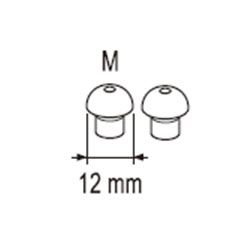 オムロン/OMRON イヤメイト用耳せん M AK-EACP-M 入数：2個入 Eyesen for earmate