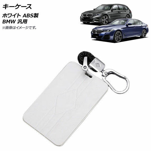 AP キーケース ホワイト ABS製 カラビナ付き BMW 汎用 AP-AS650-WH key case