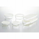 ハリオ/HARIO 耐熱ガラス製保存容器 6点セット KSTL-5004-OW(2154-057) Heat resistant glass storage container