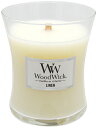 WoodWick/ウッドウィック アロマキャンドル ジャーキャンドル M リネン WW9010512