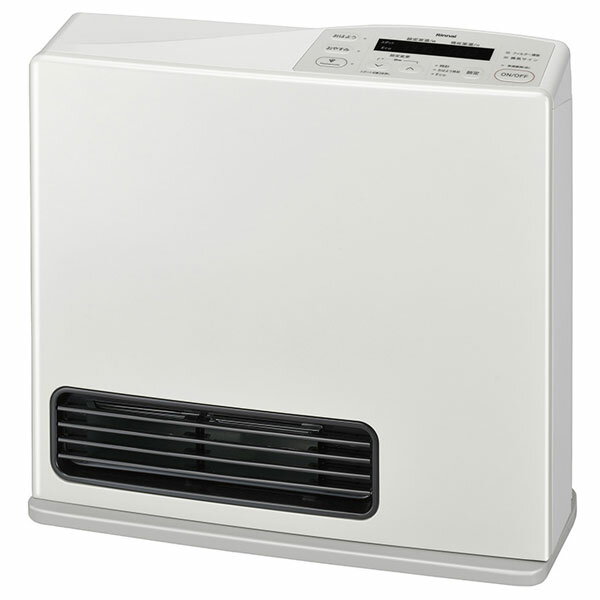 リンナイ/Rinnai Standard ガスファンヒーター ホワイト 木造7畳/コンクリート9畳 都市ガス12A 13A用 プラズマクラスター搭載 RC-Y2402PE-13A Gas fan heater