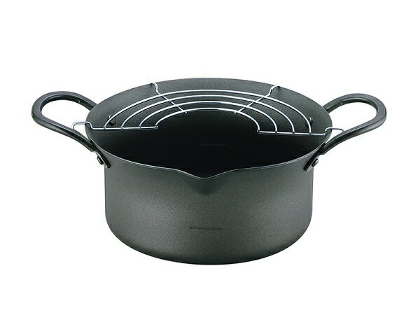 蓮華(はすか) 深型揚げ鍋 20cm アミ付 HA-20W deep fryer