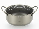 あねしす 特厚深型天ぷら鍋 22cm アミ付 IYE-6513 Extra thick deep tempura pot