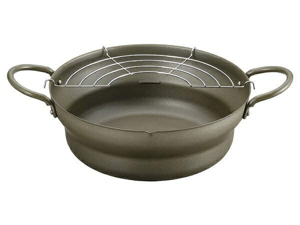 からり亭 広口揚げ鍋 24cm アミ付 KRR-24W wide mouth deep fryer