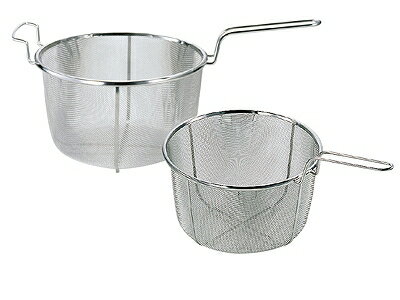 エムテートリマツ ステンレス ボイルバスケット 24cm片手 (030241-024)