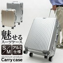 HIRO アルミ仕様 キャリーケース シャンパンゴールド Mサイズ 約24インチ アルミ製 TSAロック搭載 魅せるスーツケース