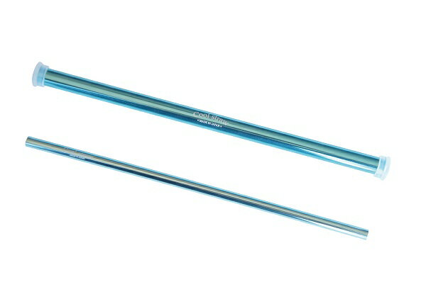 アルミストローケース＆ストローセット マーメイドブルー ブラシ付 104737(0007050) Aluminum straw case set