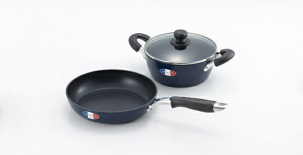 ジャンヌ エコール 両手鍋＆フライパンセット 20cm＆24cm JE-116R(0001033) Two handed pot and frying pan set