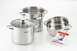 落合 務 IH200V対応 スチーム＆パスタポット 20cm LB-177 compatible steam pasta pot