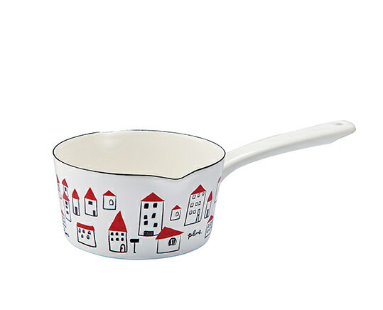 Plune. ホーローミルクパン akaiyaneno 15cm YJM-101(0773058) enamel milk bread