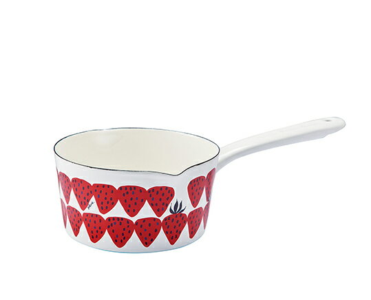 Plune. ホーローミルクパン あかいちご 15cm YJM-104(0773074) enamel milk bread