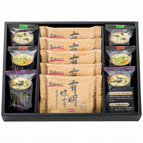 フリーズドライみそ汁＆有明のりセット NF-BON(2225-072) Freeze dried miso soup Ariake seaweed set