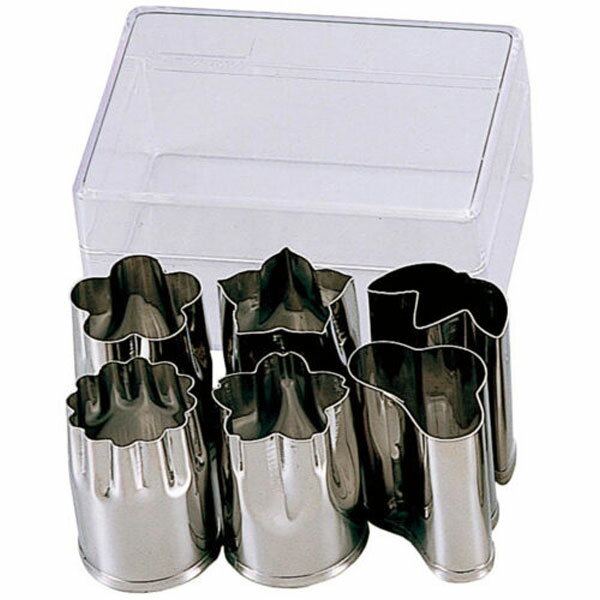 タイガークラウン(Tiger Crown) Pケース入 野菜抜型 6P 大 ステンレス鋼 お料理やお菓子作りにも楽しく使える 526 Vegetable cut...