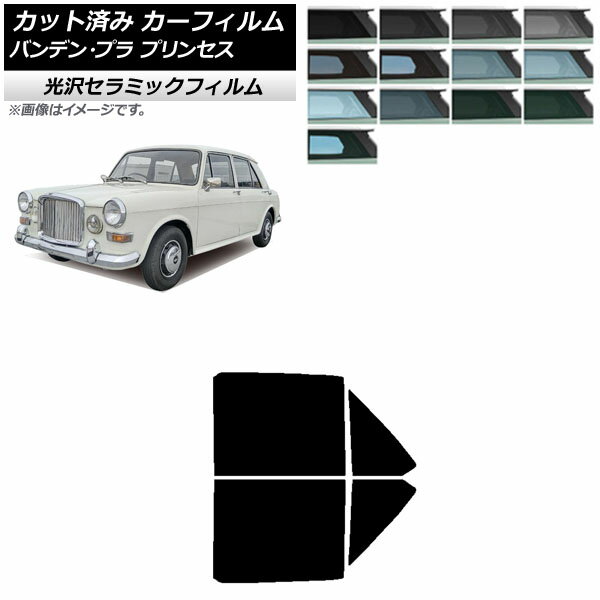 カーフィルム バンデン・プラ プリンセス 1975年～1978年 リアドアセット IR UV 断熱 選べる13フィルムカラー AP-WFIR0418-RD Car film
