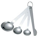 霜鳥製作所 クインローズ 18-0 計量スプーン ヘラ付 No.173(0401600) Measuring spoon