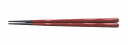 PBT樹脂塗箸 六角一刀彫 朱塗 24cm 6-1261-6(0442090) resin coated chopsticks hexagonal itto carving